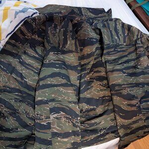 Tigerstripe button up shirt